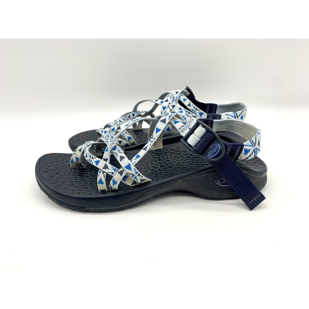 Chaco Classic Strappy Sport Sandal Aztec Design Blue Women's Size 6M - Picture 7 of 10